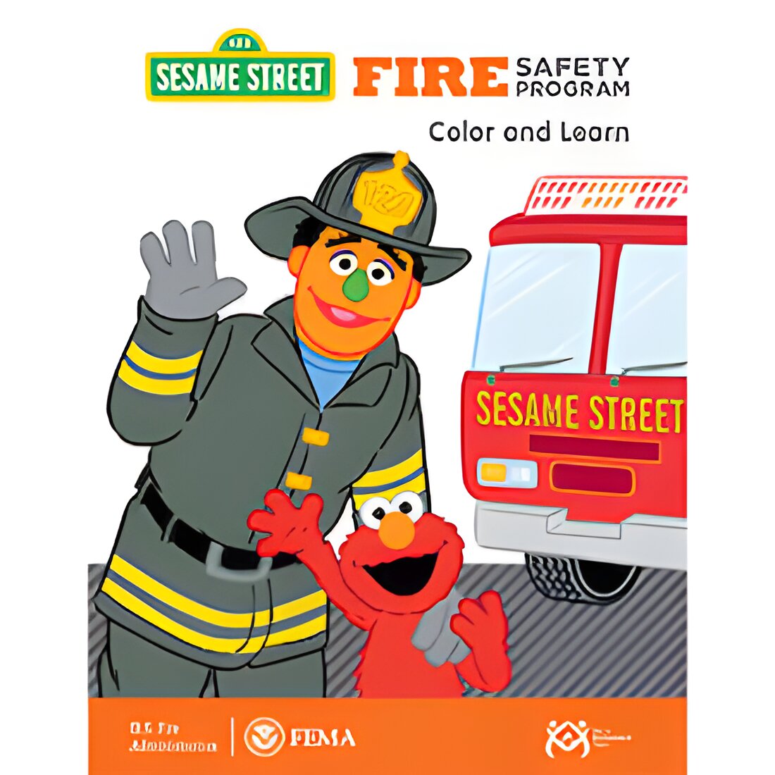 Free Sesame Street Fire Safety Program Color and Learn Booklet