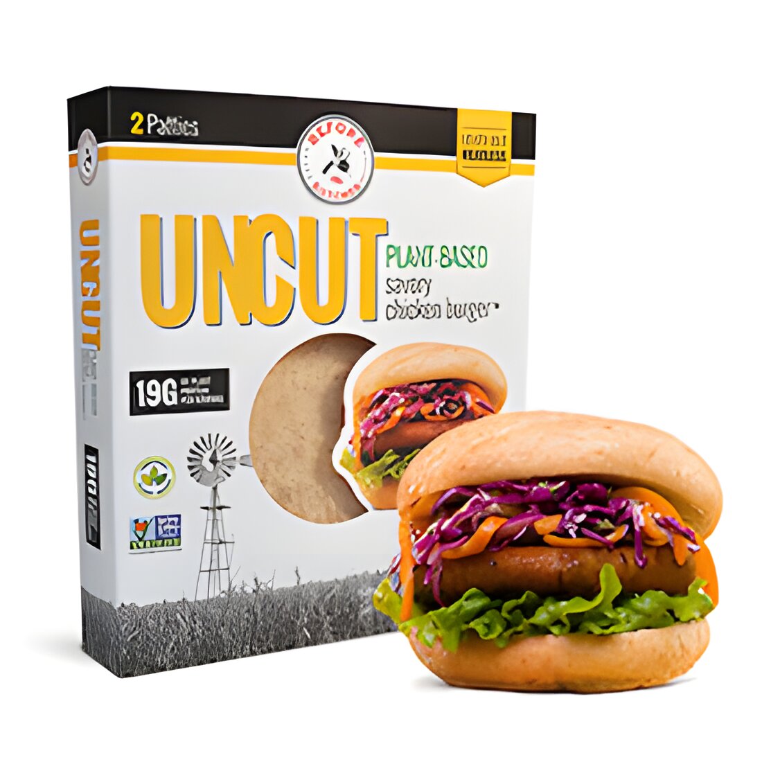 Free Uncut Plant-Based Savory Chicken Burger