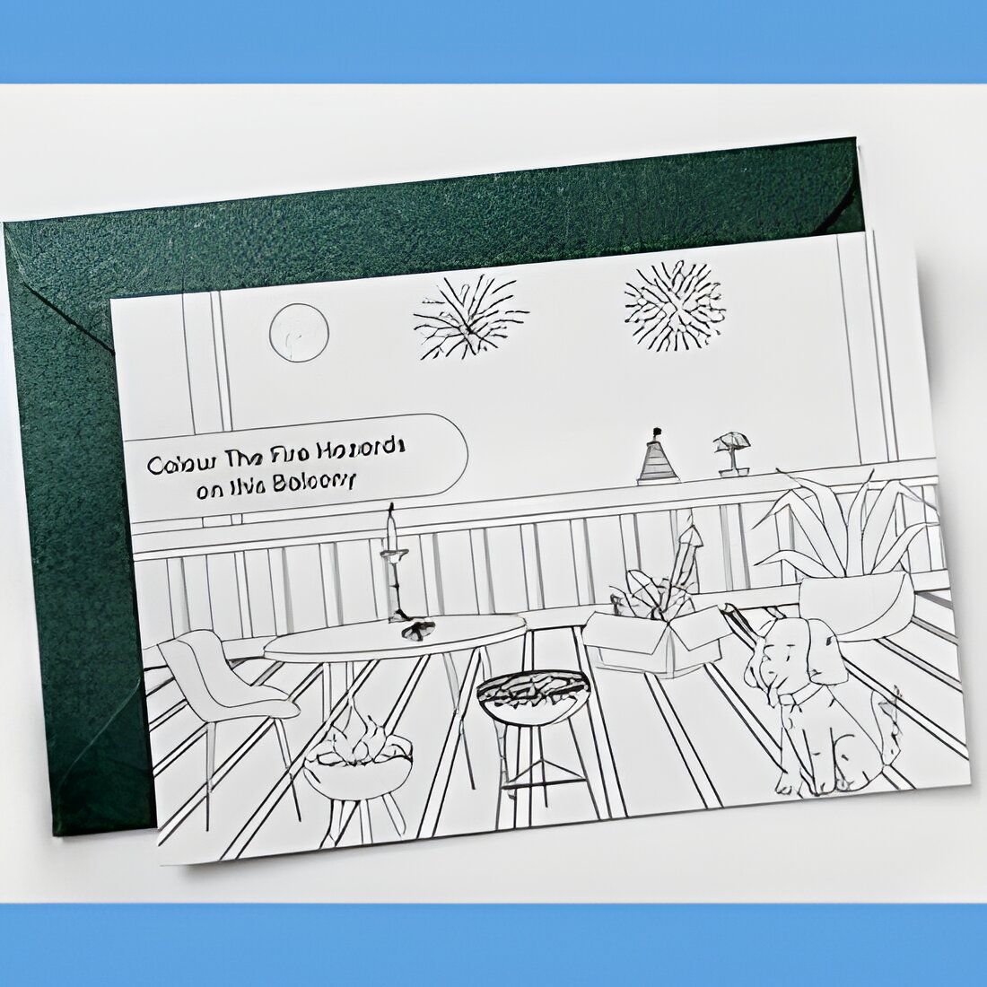 Free Children's Colouring In Postcard