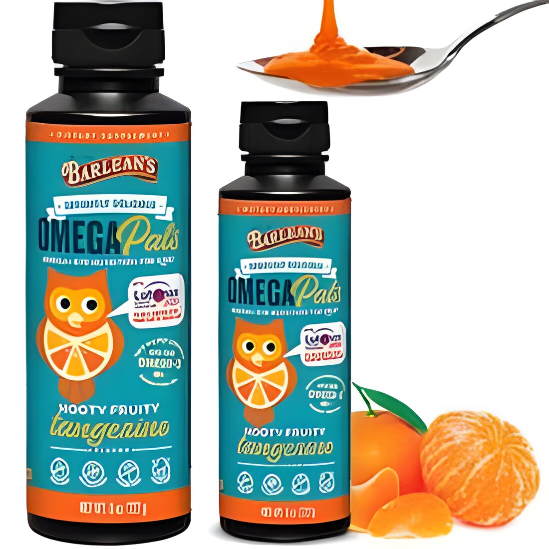 Free Barlean's Omega Pals Hooty Fruity Tangerine Fish Oil + Eye Nutrition