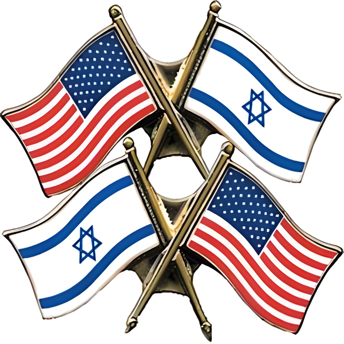 Free U.S. & Israel Flag Pin