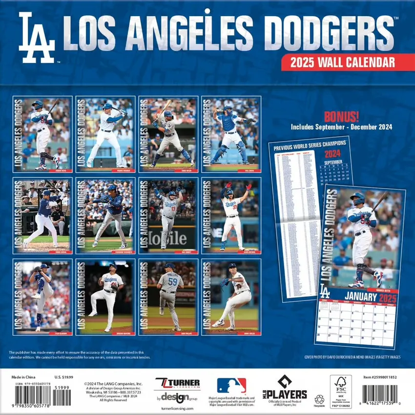 Free 2025 Los Angeles Dodgers Schedule Refrigerator Magnet