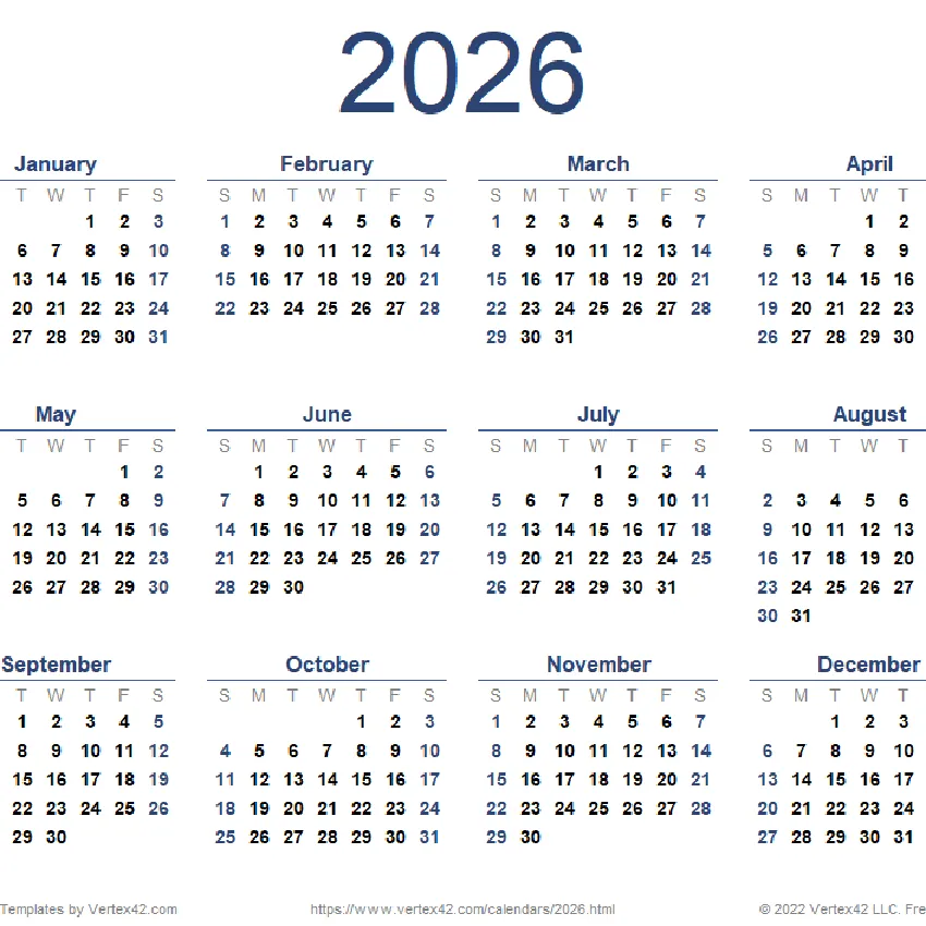 Free 2026 Desk Calendar From Growing Green