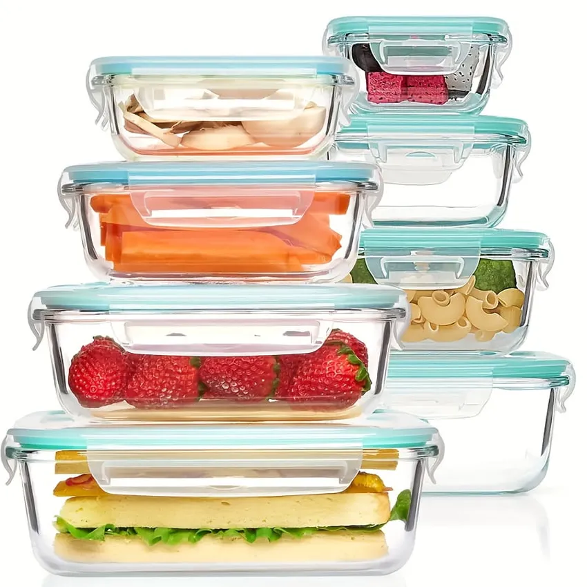 Free 8-piece Glass Food Storage Container Set