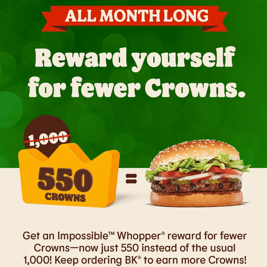 Free Burger King Crown Points And Food Rewards