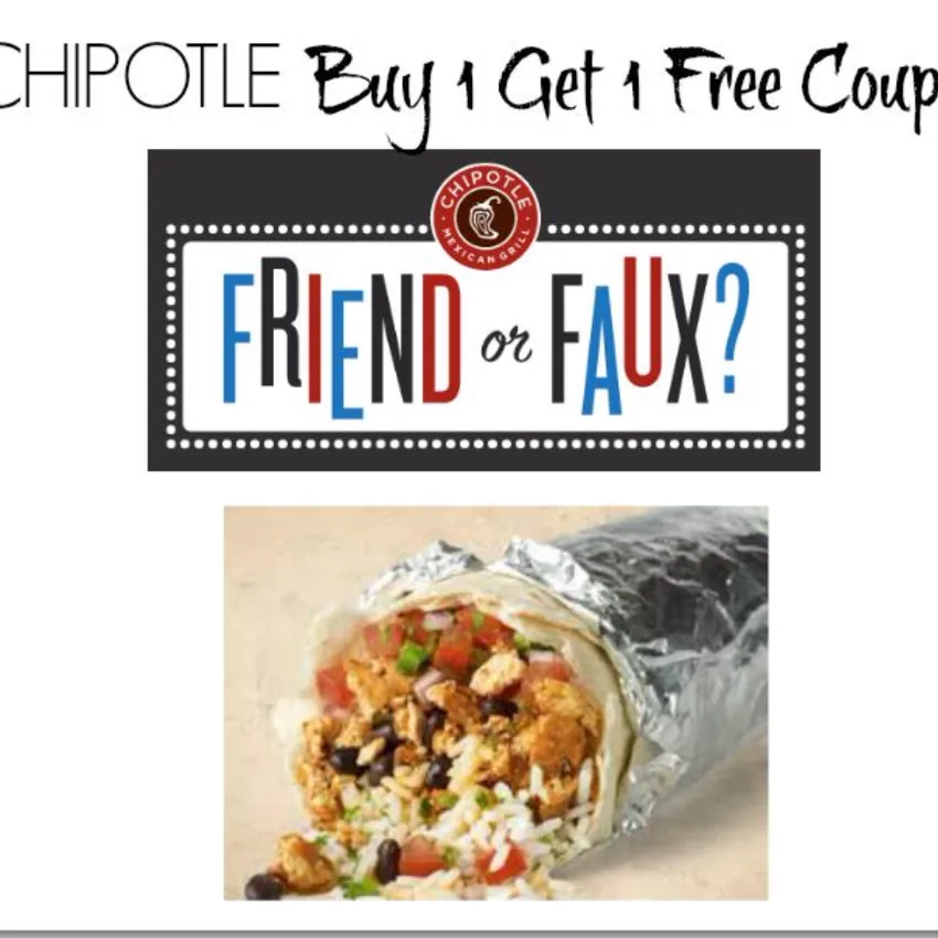 Free Chipotle Buy-one-get-one Free Entree