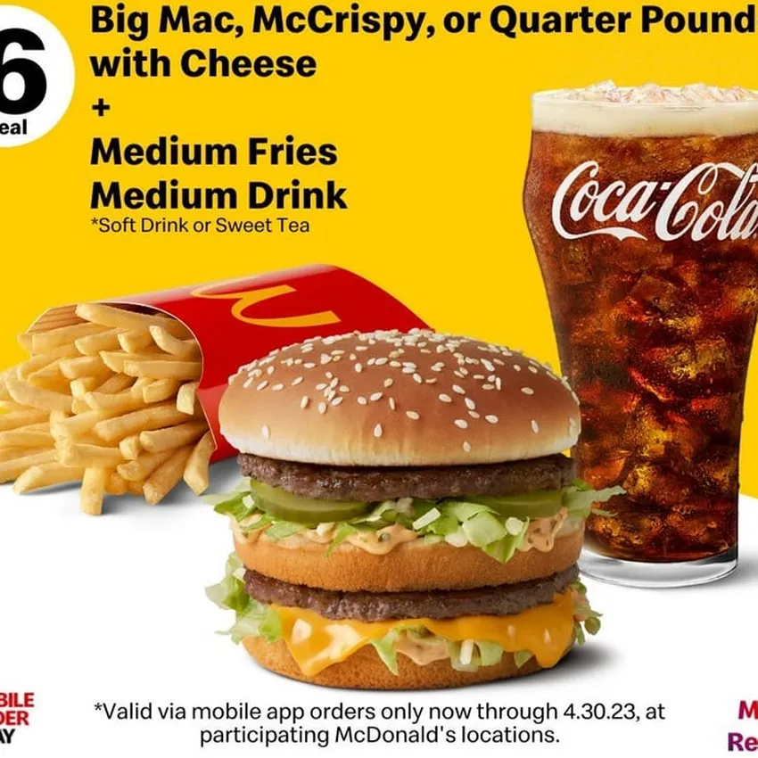 Free Combo Meal Deals From Mcdonalds
