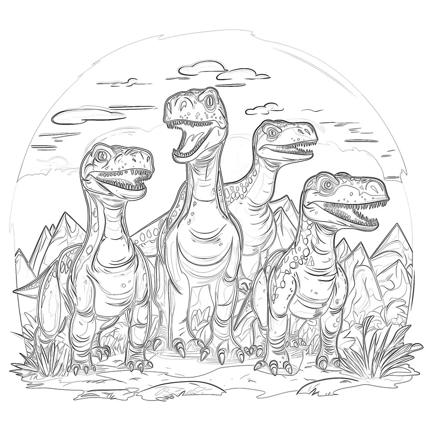Free Dinosaur Coloring Pages From Colorgen Pro