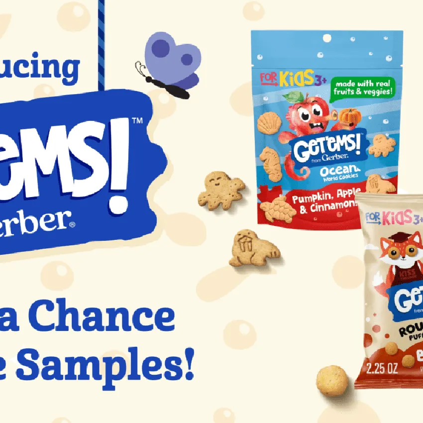 Free Gerber Getems Snacks From Sopost