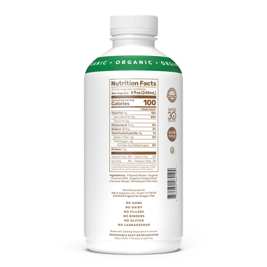 Free MALK Organic Coconut Creamers