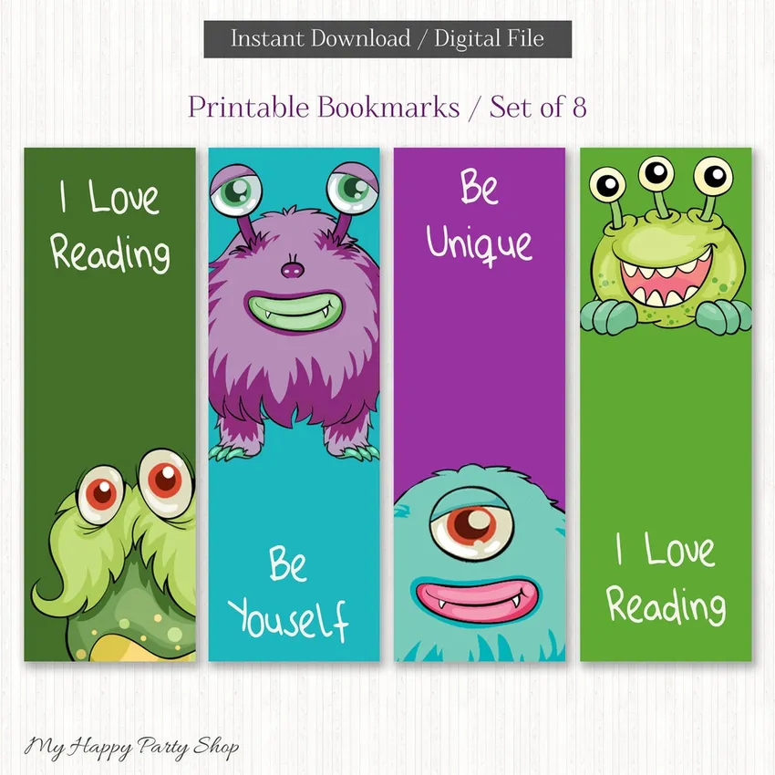 Free Monster Bookmarks From Michaels