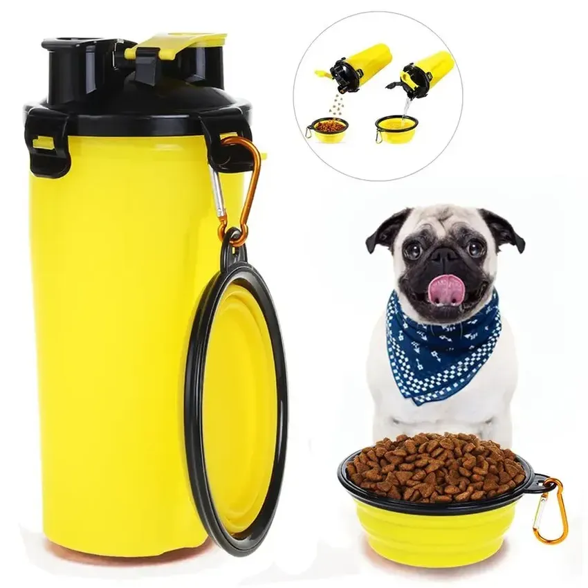 Free Portable Pet Water Bottle With Food Container And Dispenser Bowl From Petpals Connection