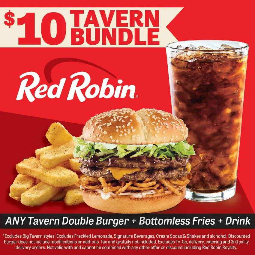 Free Red Robin Reds Big Tavern Burger