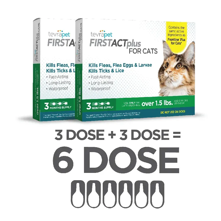Free Tevrapet Firstact Plus Flea & Tick Drops For Cats