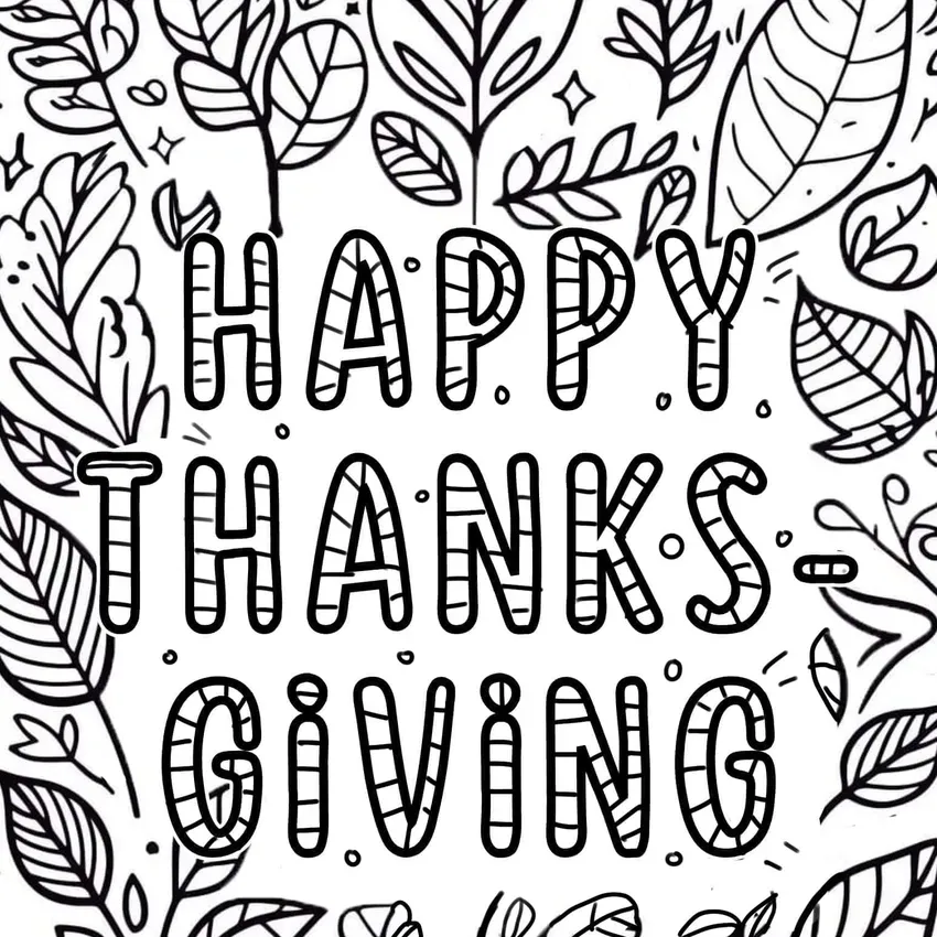 Free Thanksgiving Coloring Pages From Colorgenpro