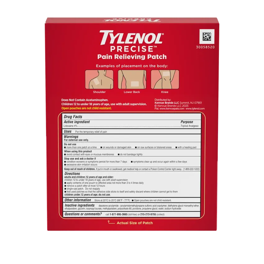 Free Tylenol Precise Pain Relieving Patches