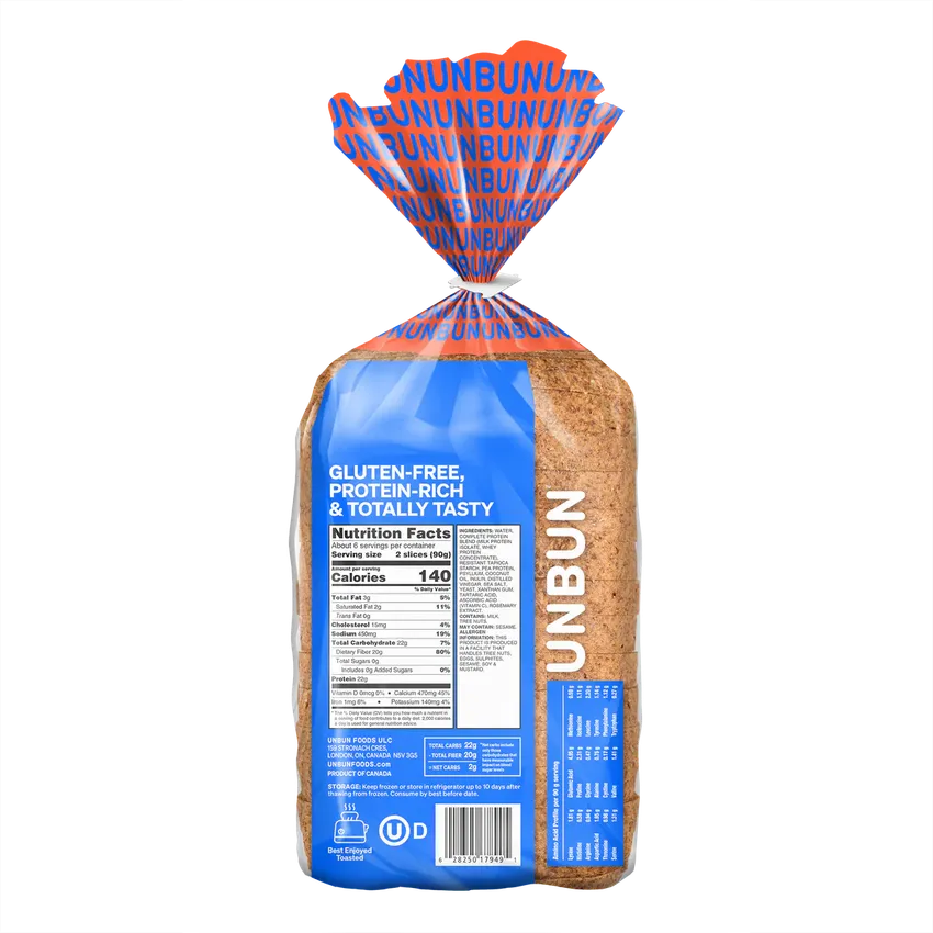 Free Unbun Foods High Protein GF Bread