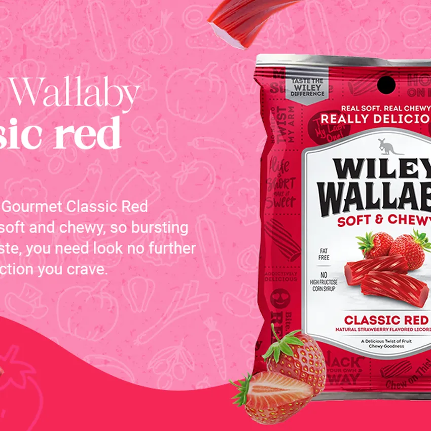 Free Wiley Wallaby Classic Red Licorice