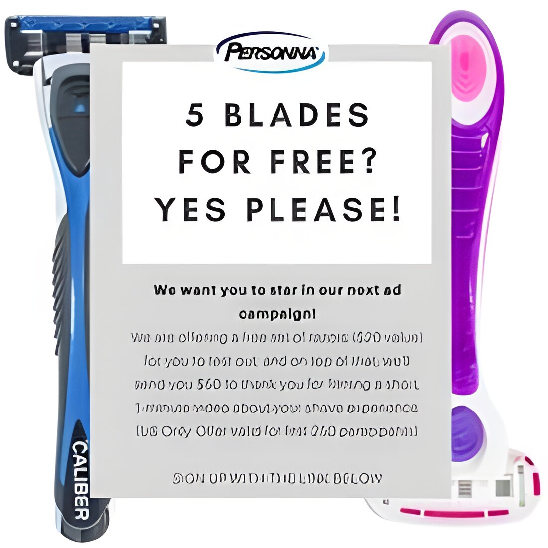 Free Personna Razor Set