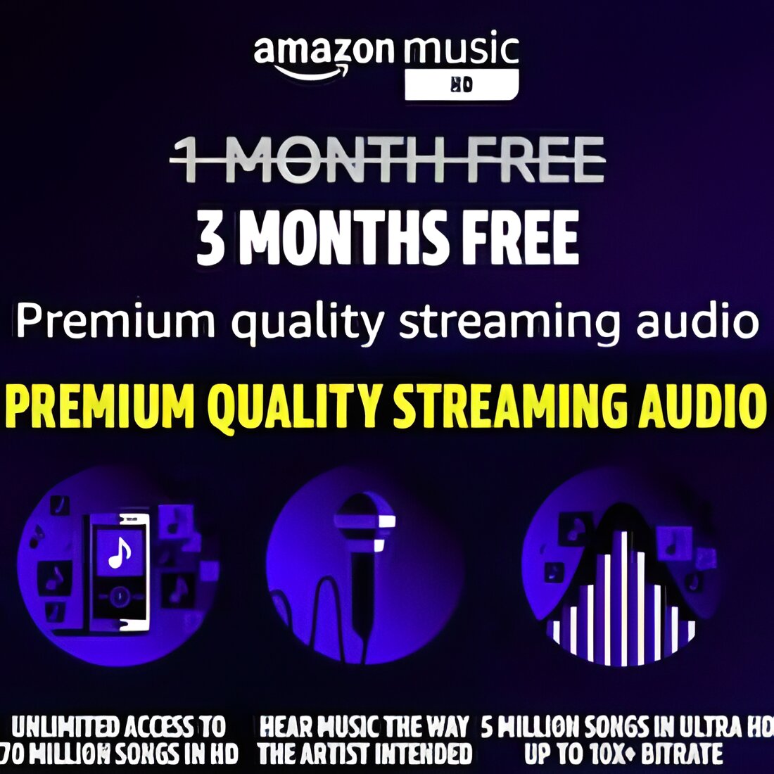 Free 3-month Amazon Music Unlimited Subscription