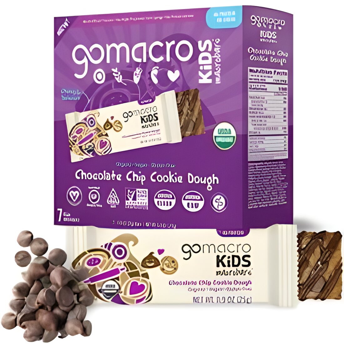 Free Gomacro Kids Chocolate Chip Cookie Dough Macrobars