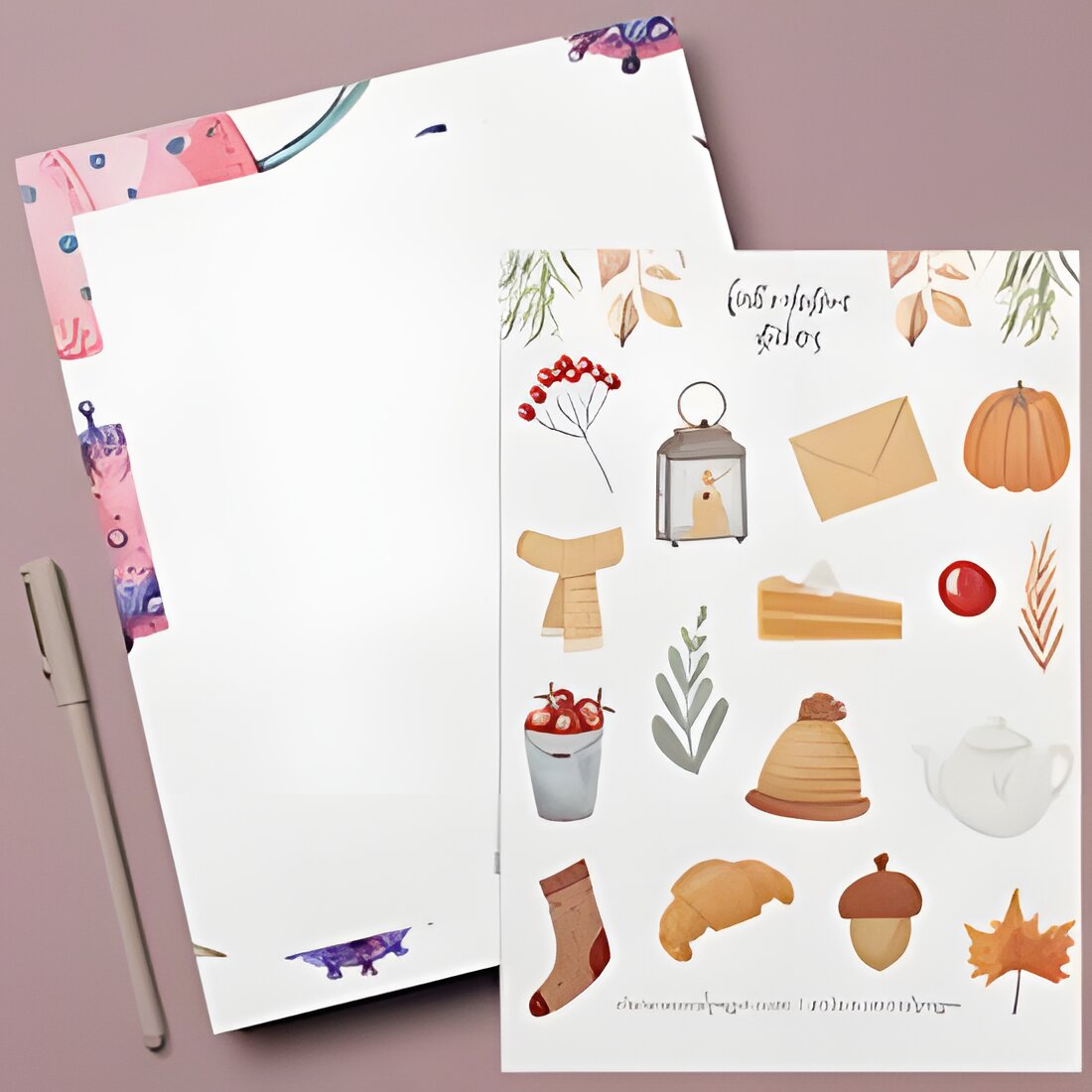 Free Printable Sticker Set & Stationery