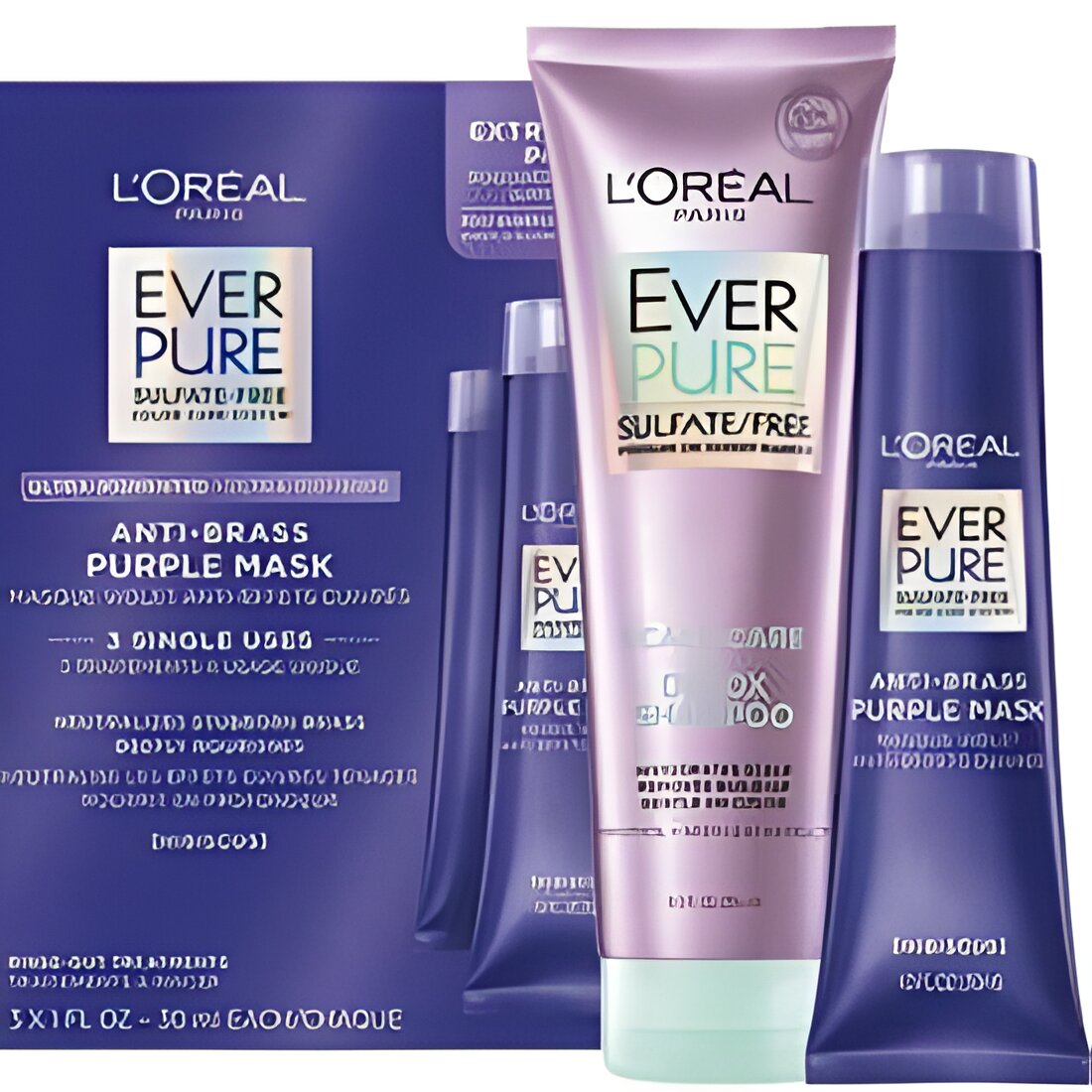 Free L'oreal Everpure Anti Brass Purple Mask Or Scalp Care + Detox Scalp Scrub Sample