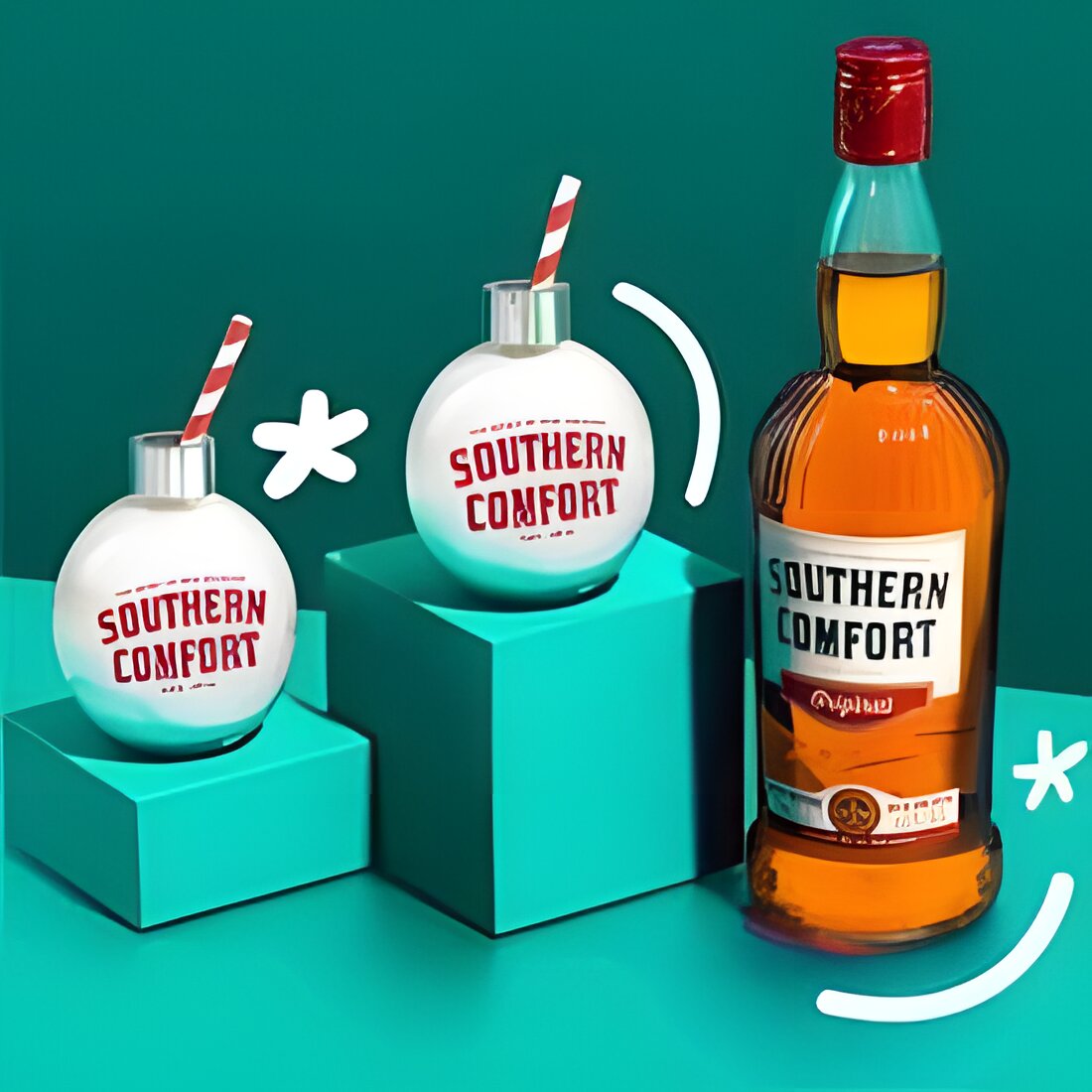 Free Southern Comfort Christmas Glasses