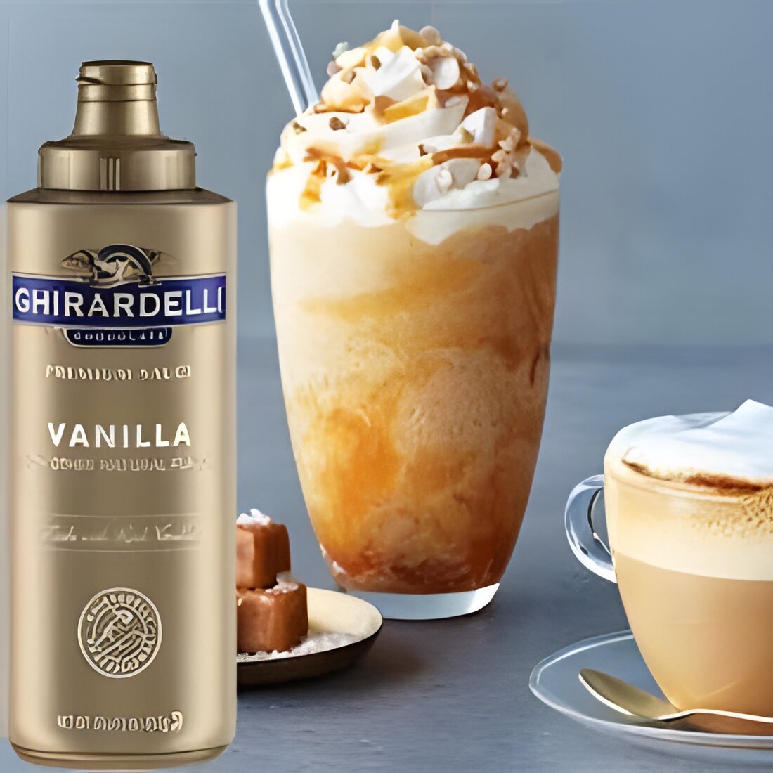 Free Ghirardelli Vanilla And Dark Chocolate Sauce